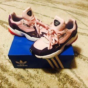 Adidas Falcon Womens Clear Pink Legend Purple 7.5